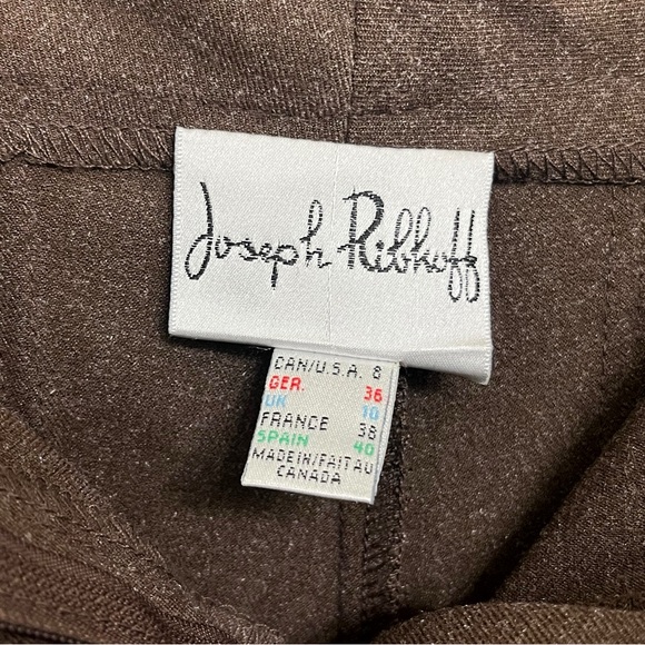 Joseph Ribkoff Brown Pleated Gaucho Pants Vintage Size 8 - Picture 5 of 12